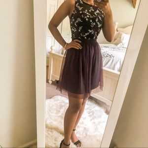 💃🏽⚡️FLORAL EMBROIDERED HOMECOMING DRESS⚡️💃🏽